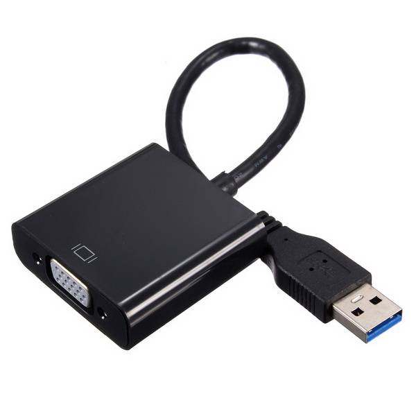 1080P USB3.0 to VGA Female Display External Video Graphic Cable Adapter for Windows 7 8 10