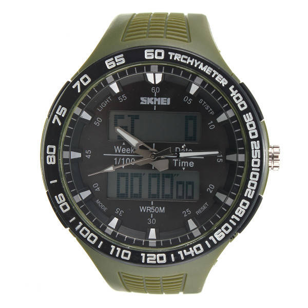 SKMEI 1066 Alarm Stopwatch Silicone Band Digital Waterproof Sport Watch