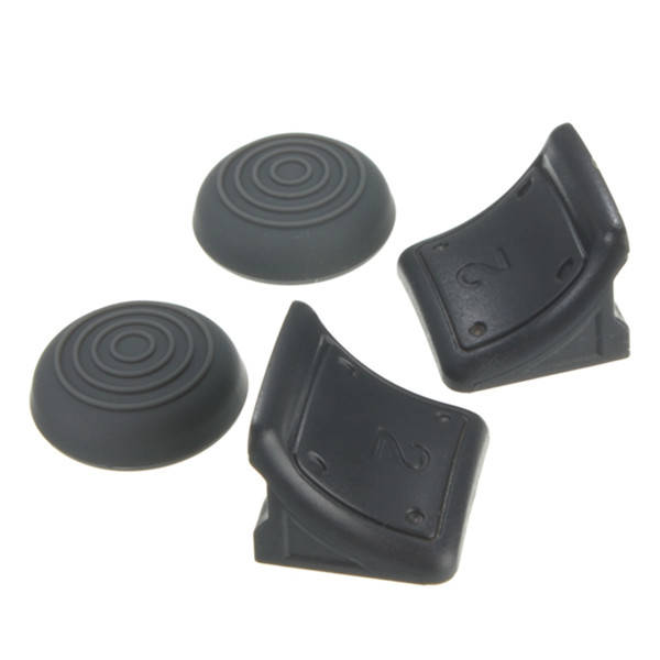 Dual Triggers + Silicone Thumb Grip Cap Cover 4in1 Set For PS3 Controller