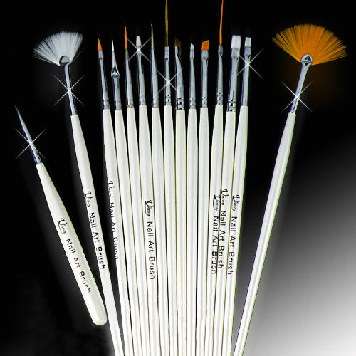 15 Nail Art Design Painting Draw Pen Polish Brush Set