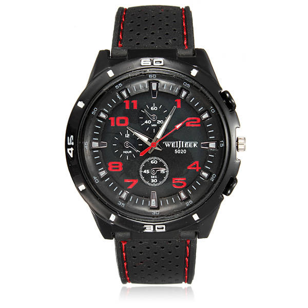 Men Military Pilot Aviator Army Silicone Sport Wrist Watch