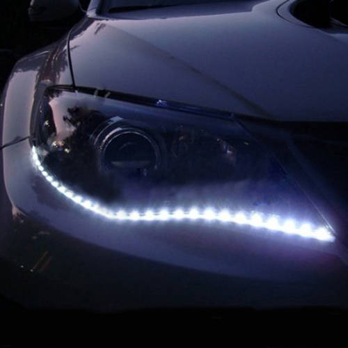 2PCs 24Inch White 30 LED Side Shine Head Lights DRL Headlight Strips