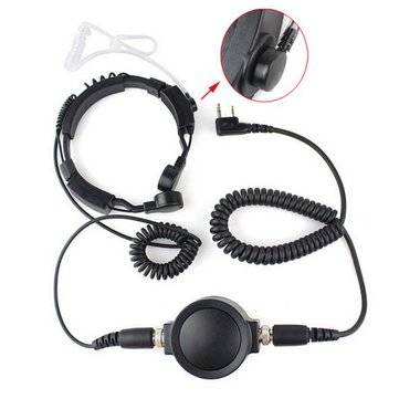 Tactical IP54 Big PTT Telescopic Mic Headset for Walkie Talkies