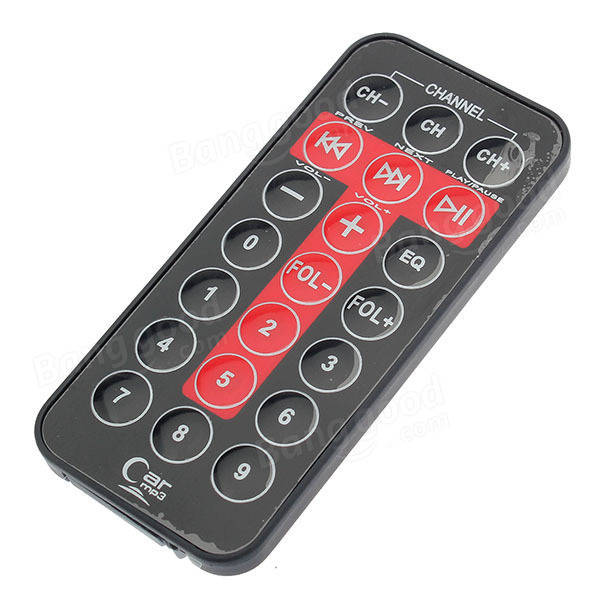 FM Transmitter USB Charger Car MP3 Player LCD Display with Remote Control 