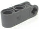 LEGO Dark Bluish Gray Technic, Axle and Pin Connector Perpendicular 3L with 2 Pin Holes