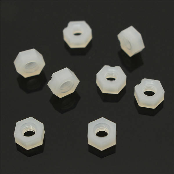 M3 White Nylon Screws Stand-off Bolt & Nuts Kit (5)