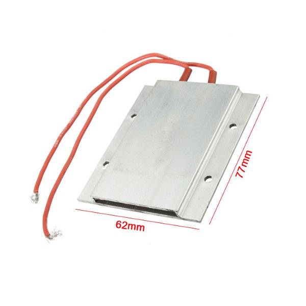 200W AC / DC 220V 77 x 62 x 6mm PTC Thermostat Aluminum Heating Ceramic Heater - 0.06kg