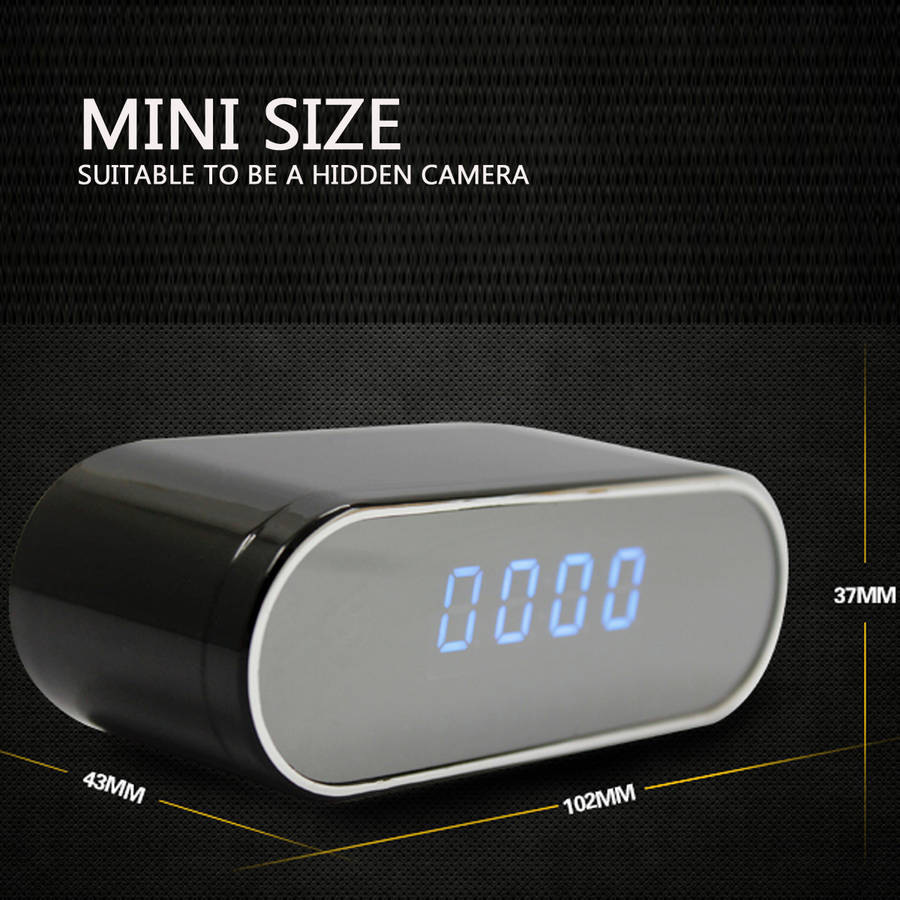 Z10 1080P HD WIFI Wireless Hidden Camera Night Vision Alarm IP Camcorder Clock - 0.27kg