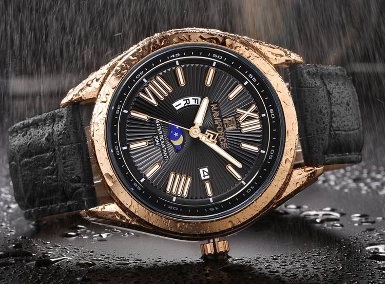 NAVIFORCE 9108 Casual Style Men Wristwatch Display Date and Week Quartz Movement Watch - 0.07kg