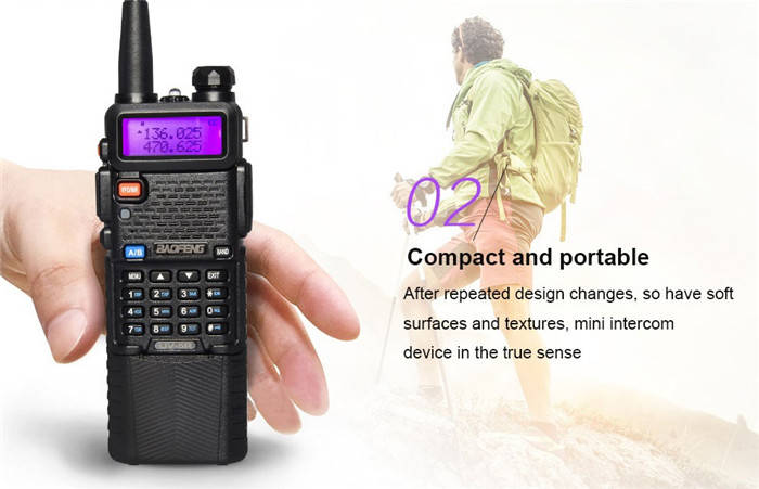 Upgrade BaoFeng UV-5R Walkie Talkie VH/UHF Dual Band Two Way Radio Transceiver 3800mah Battery -