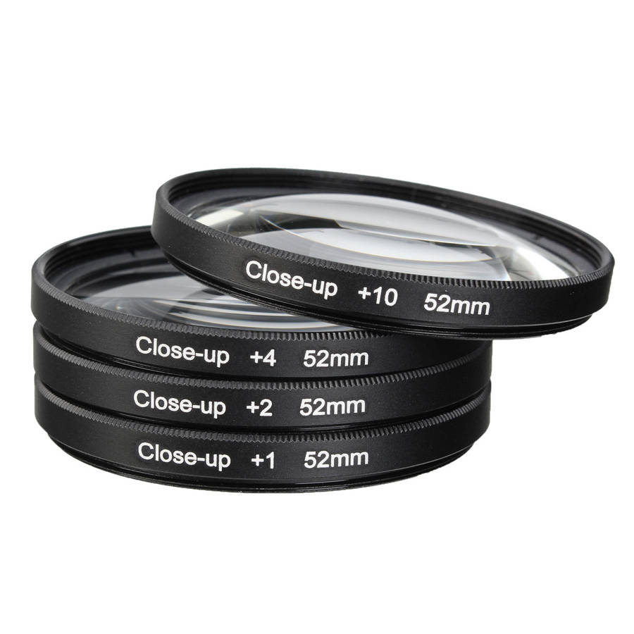52mm Macro Close Up Filter Lens Kit +1 +2 +4 +10 for Canon Nikon DSLR SLR Camera - 0.14kg