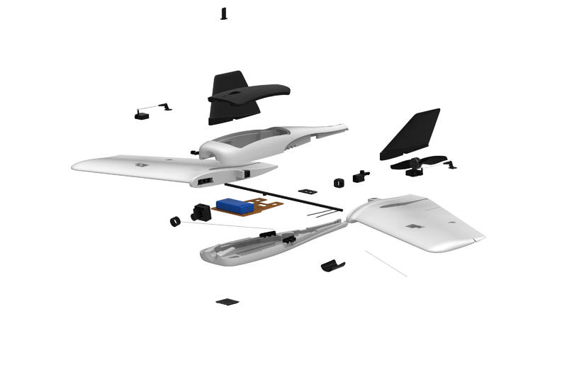 ZOHD Dart Sweepforward Wing 635mm Wingspan FPV EPP Racing Wing RC Airplane PNP - 0.71kg