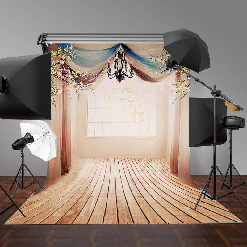 3x5ft 5x7ft Vinyl Hall Wall Wood Floor Photography Backdrop Studio Prop Equipment - 0.15kg
