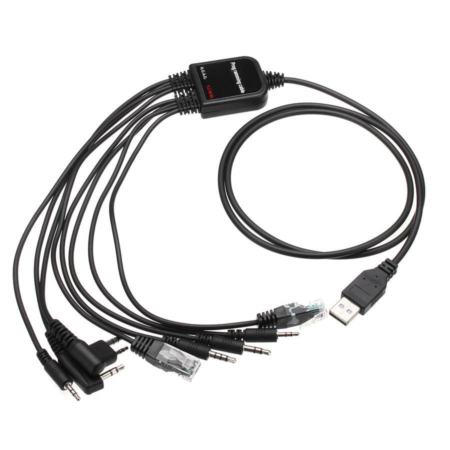 8 In 1 USB Programming Cable for Baofeng for Motorola for Kenwood TYT QYT Radio - 0.10kg