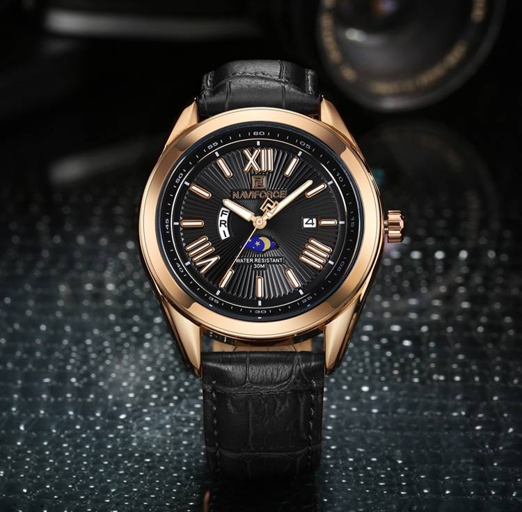 NAVIFORCE 9108 Casual Style Men Wristwatch Display Date and Week Quartz Movement Watch - 0.07kg