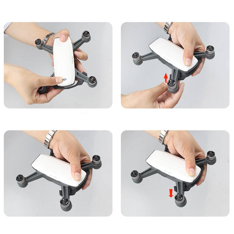 Anti-slip Battery Buckle Clip Fuselage Frame Holder Guard Cover Strap for DJI Spark Drone - 0.01kg
