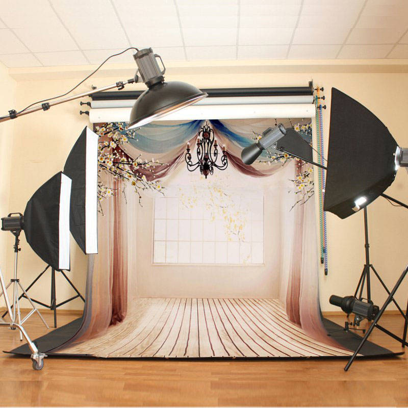 3x5ft 5x7ft Vinyl Hall Wall Wood Floor Photography Backdrop Studio Prop Equipment - 0.15kg