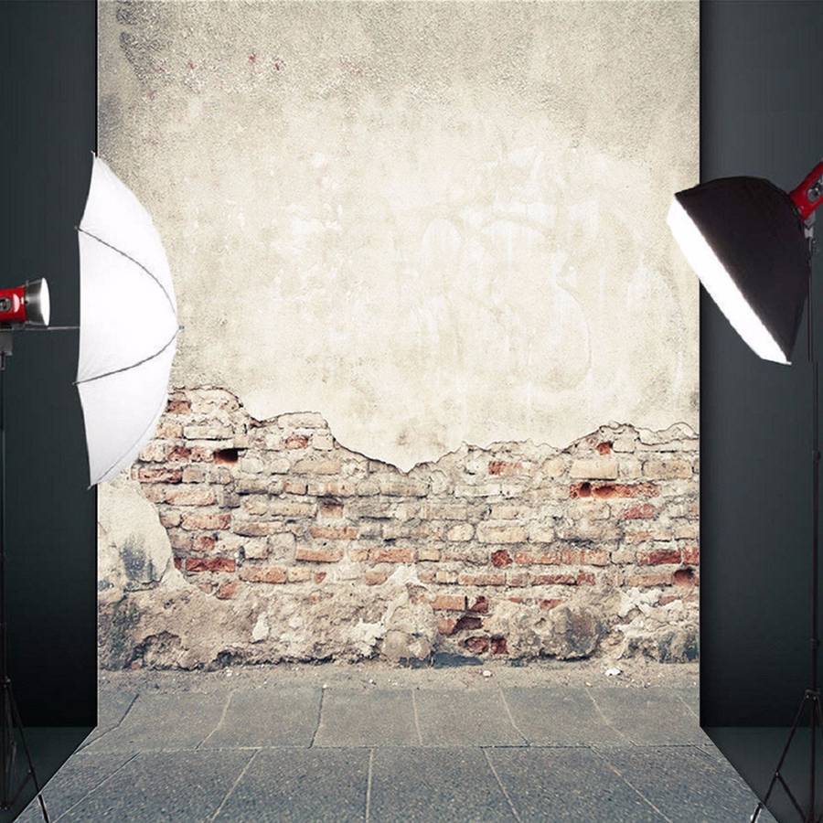 7x5ft Broken Brick Wall Ruins Theme Vinyl Photography Background Backdrop Prop for Studio Photo -