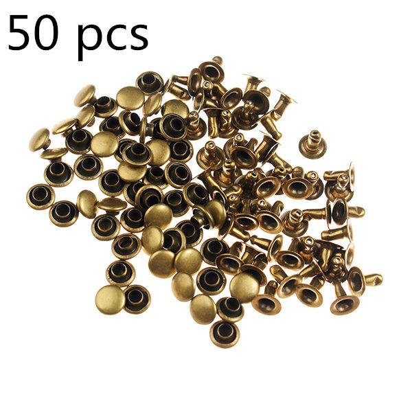 Copper Round Rivet Metal Spike Bronze Studs for Leathe DIY Fashion Biker Rapid Punk Rock