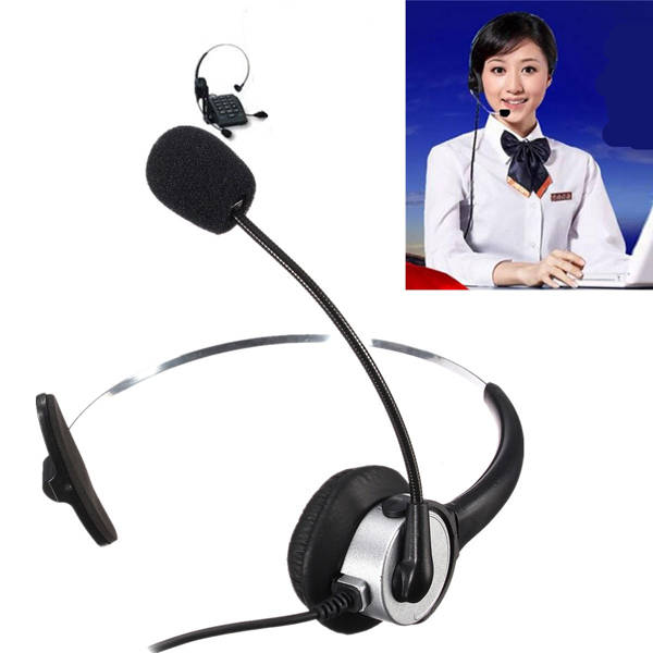 Telephone Noise Cancelling Microphone RJ11 Connector Headset Office Call Centre