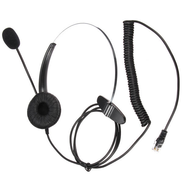 Telephone Noise Cancelling Microphone RJ11 Connector Headset Office Call Centre