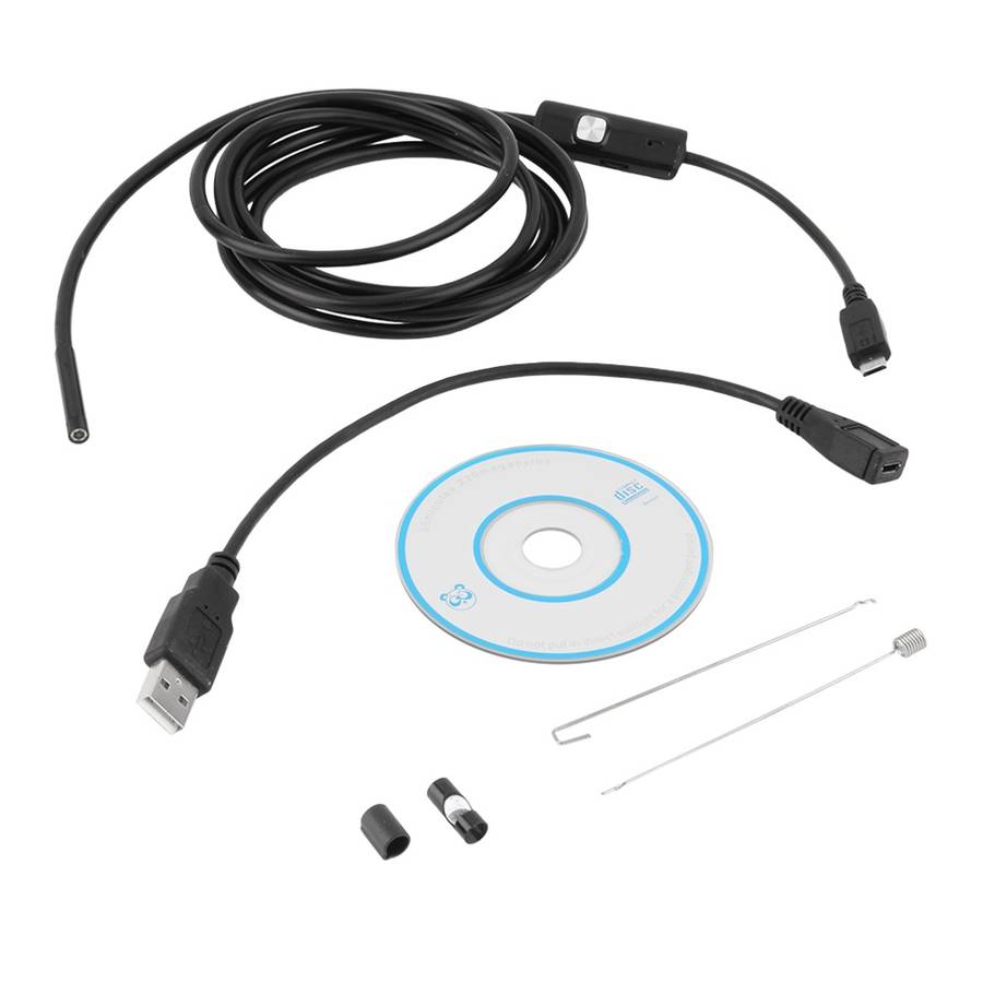 JINGLECN 1/2/3.5/5m 7mm 6LED 0.3 Million Pixels High Definition Micro USB Endoscope Spy Camera