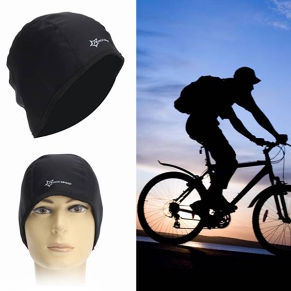 RockBros Men Cycling Cap Black Hat Fleece Thermal Winter Windproof Outdoor Sport
