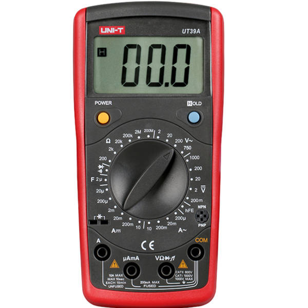 UNI-T UT39A Digital LCD 1999 Count Auto Power off Multimeter Amp Ohm Volt Meter Transistor