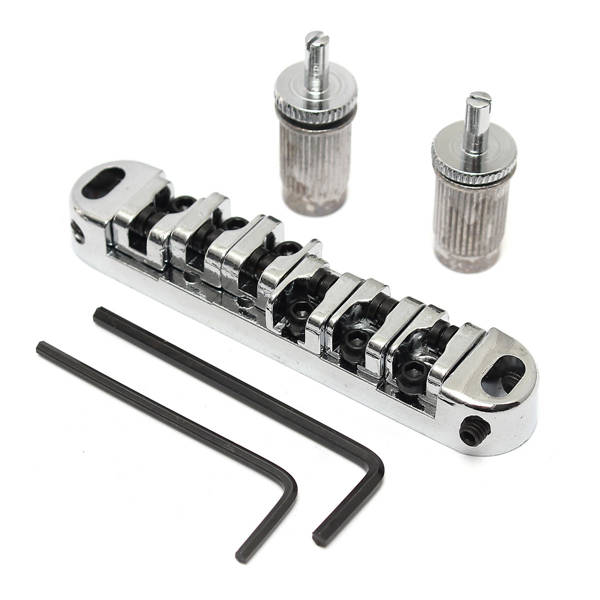 Roller Saddle Locking Tune-O-Matic Bridge Tailpiece Chrome For Les Paul Guitar
