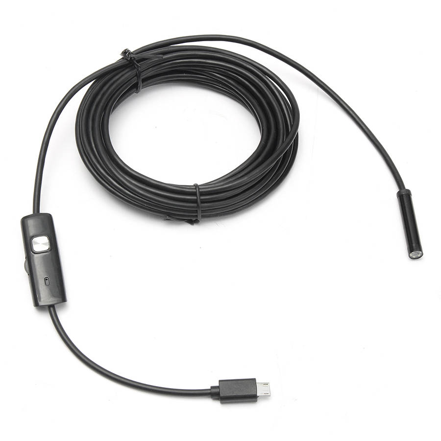 Waterproof 5.5/7mm 6 LED Lens 5m 1.3MP Endoscope USB Camera Borescope For Android Smartphone Laptop