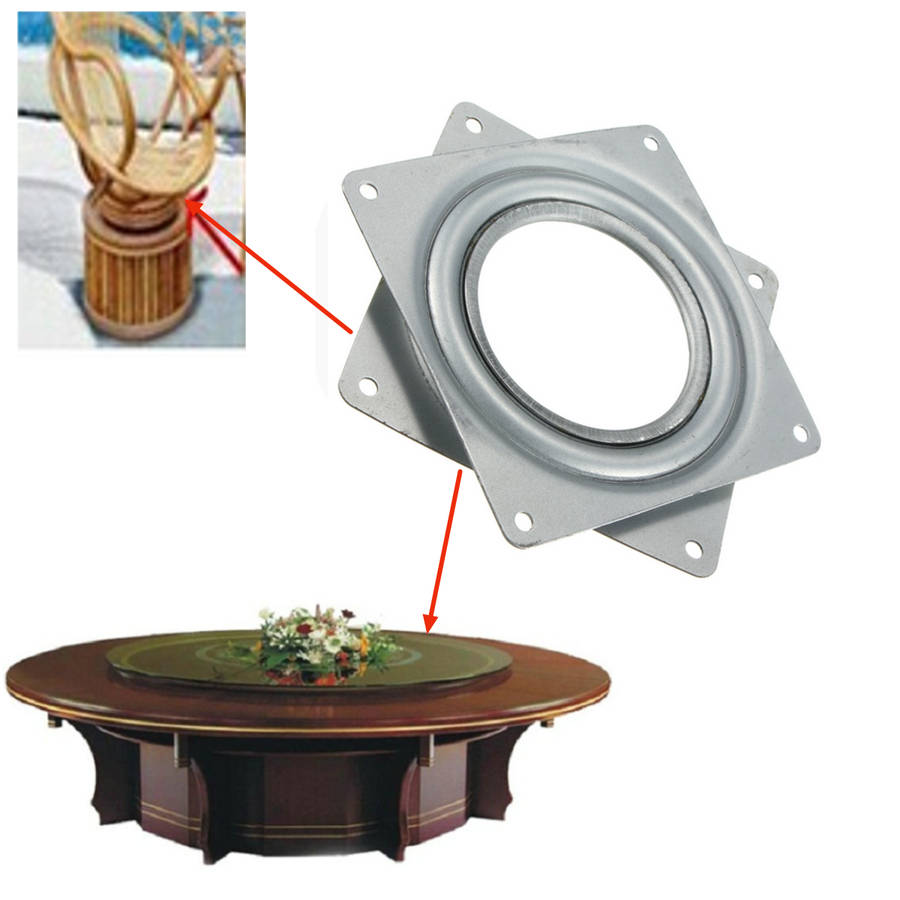 Full Ball Bearing Swivel Plate Metal Lazy Susan Turntable 4 inch "