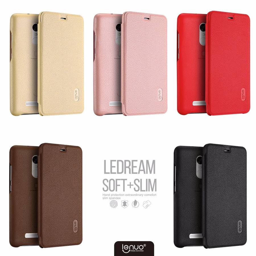 Lenuo PU Leather Ultra-slim Card-solt Flip Case For Xiaomi Redmi Note 3 Pro Special Global Edition