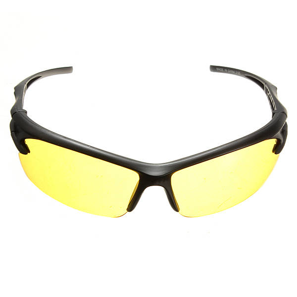 Night Vision UV400 Driving Riding Glasses Sunglasses Yellow Lens