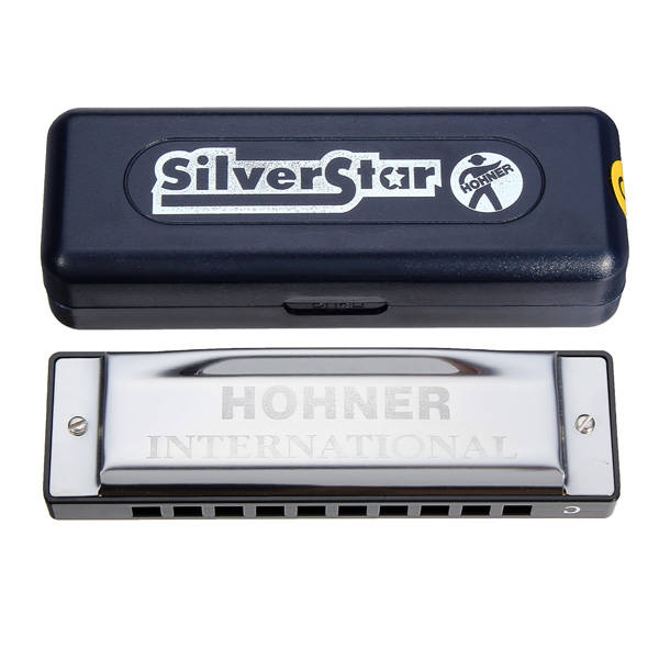 Silver Star HOHNER 10 Holes Blues Harmonica Key Of C