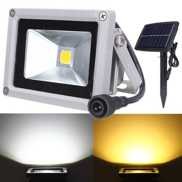 10W Solar Power LED Flood Light Waterproof Outdoor Landscape Spotlight
