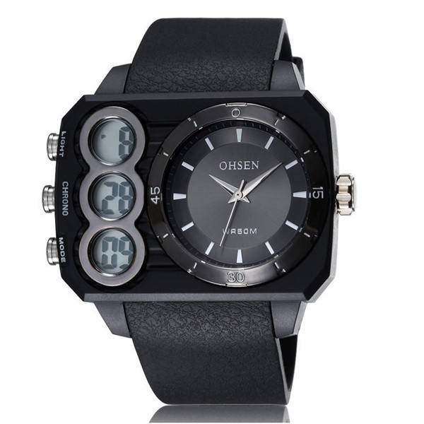 OHSEN AD1503 Men Digital Analog LED Waterproof Watch