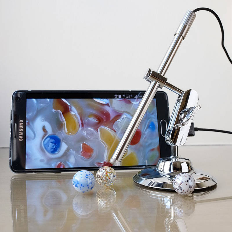 MS100 2 in 1 USB 10X-200X 6 LEDs 1280x720 HD Digital Microscope Otoscope Dermatoscope