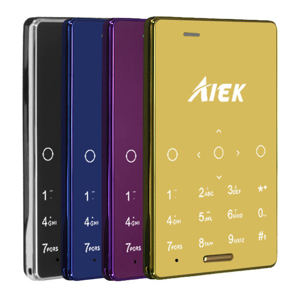 AIEK M4 0.96 Inch Ultra-thin MTK Dual SIM Card Bluetooth Quad-Band Mini Card Phone