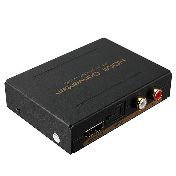 HDMI to HDMI & Optical SPDIF + RCA L/R Audio Extractor Converter