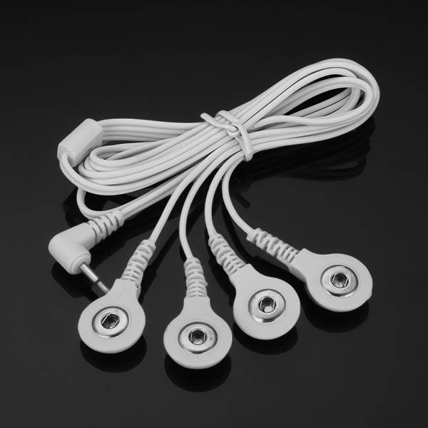 4 In 1 4 Heads Type Wire Digital Therapy Massager Electrode Wires Cable