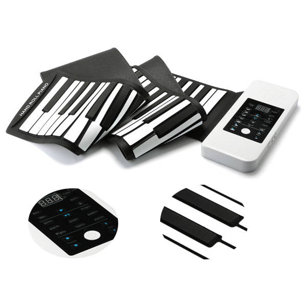 KONIX PC88/PC61 MIDI Flexible Silicone Electronic Roll Up Piano with Pedal