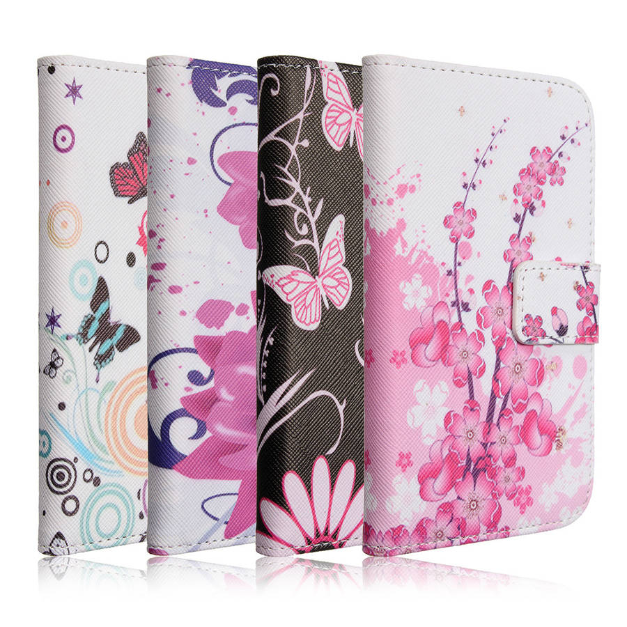 Slim Elegant Magnetic Pattern Flip Leather Cover Case For Samsung J1 ACE