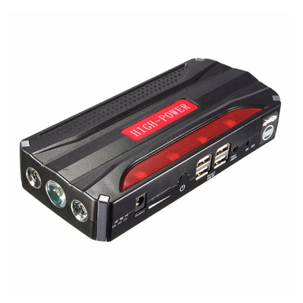 68800mAh 4USB Multi-Function 12V Car Jump Starter Power Bank Rechargable Battery