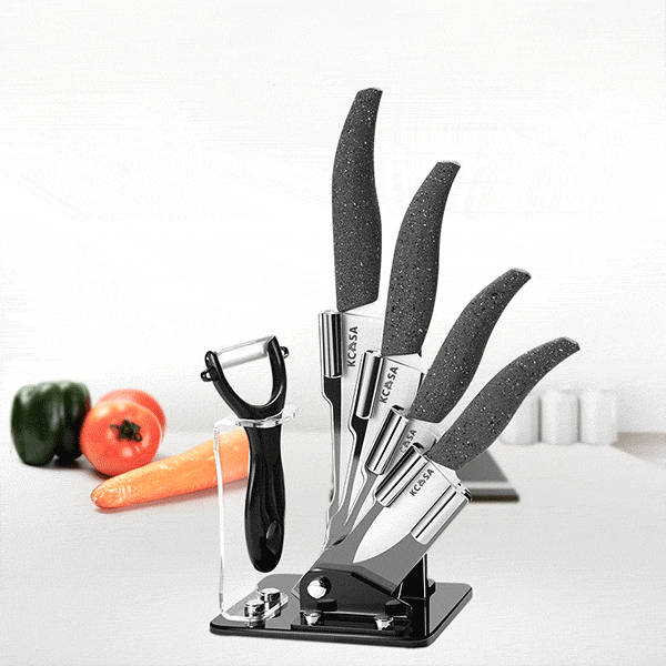 KCASA KF-1 5 Pieces Zirconia Ceramic Knife Set Multi-function Ergonomic Chef Kn