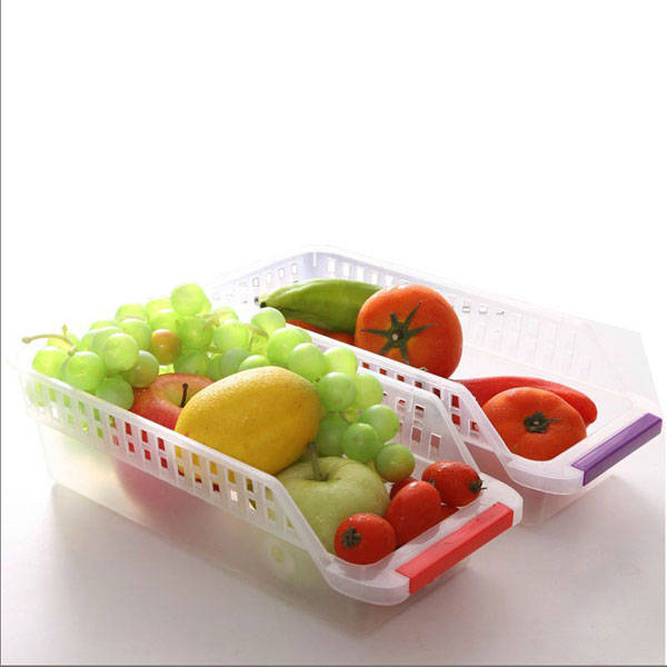 Plastic Refrigerator Storage Drawer Box Hollow Food Fruit Vegetables Drinks Kitchen Organizer