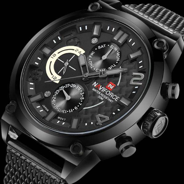 NAVIFORCE 9068 Luxury Quartz Men Watch Steel Sports Waterproof Wrist Watch
