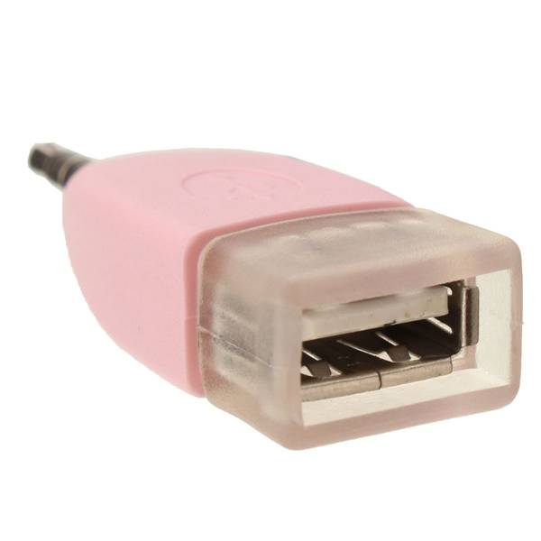 Car Male AUX Audio Plug Jack to USB 2.0 Female Converter Adapter 3.5mm