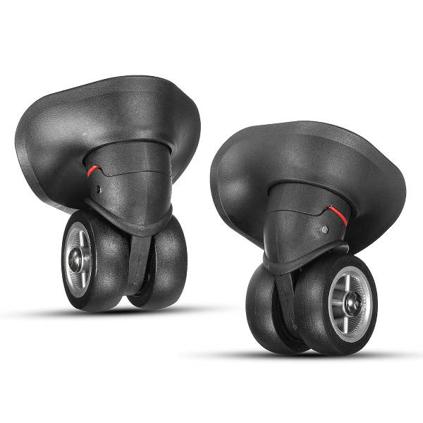 2Pcs Black Luggage Suitcase Universal Wheels Repair Replacement