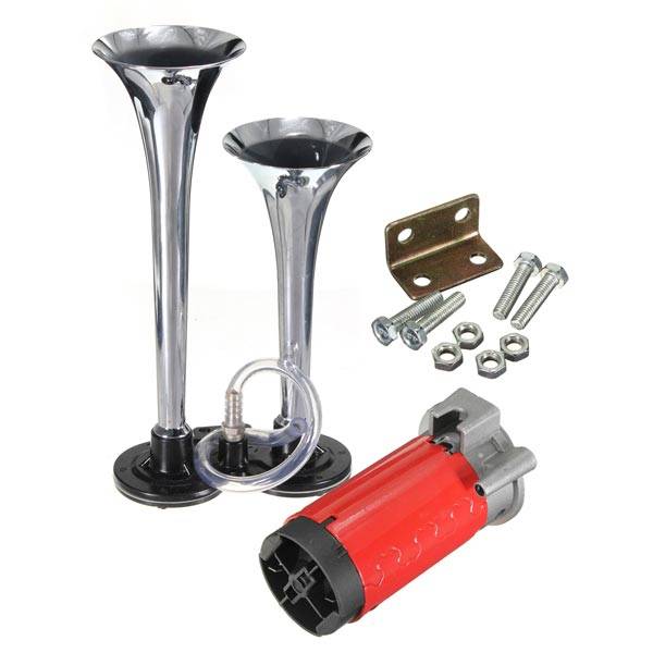 Chrome Air Horns Trumper for Truck Mega Train 12V 135db Super Loud