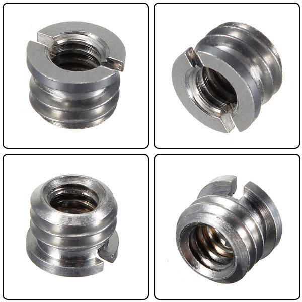 Metal 1/4 Inch Female to 3/8 Inch Male Converter Screw Adapter